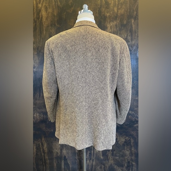 Polo by Ralph Lauren Vintage Hopsack Virgin Wool Jacket in Brown Size 46 R Italy - Picture 4 of 8
